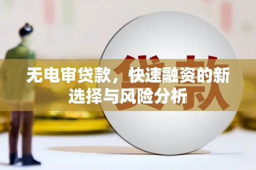 武陵源无电审贷款，快速融资的新选择与风险分析